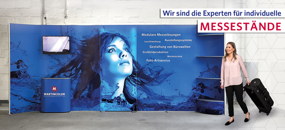 Messestand, wir bieten viele verschiedene Systeme für die Ausstattung Ihres Messestandes.
